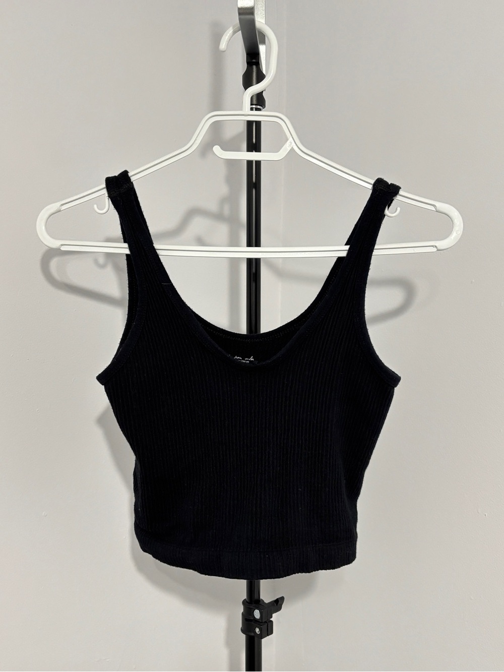Ribbed Black Tank Crop top